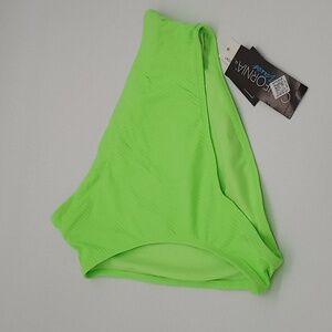 California Waves High Waist Bikini Bottom‎ Mint Green L